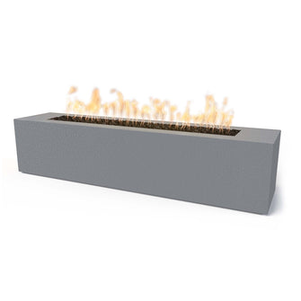72" Rectangular Carmen Fire Pit - Powder Coated Metal - Black - Match Lit - Natural Gas