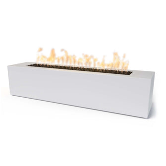 72" Rectangular Carmen Fire Pit - Powder Coated Metal - Black - Match Lit - Natural Gas