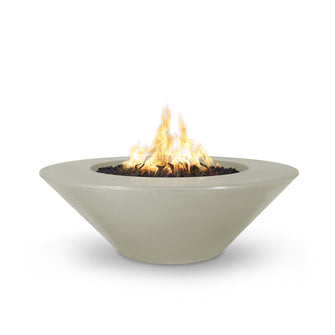 48" Round Cazo Fire Pit - GFRC Concrete - Ash - Match Lit - Natural Gas