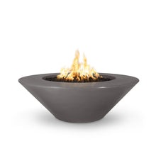 48" Round Cazo Fire Pit - GFRC Concrete - Ash - Match Lit - Natural Gas