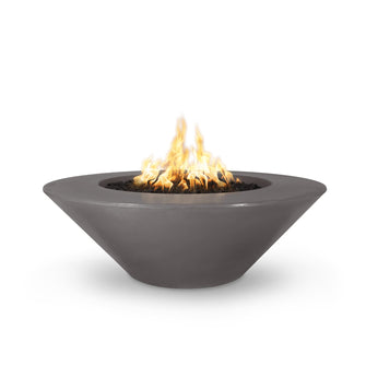 48" Round Cazo Fire Pit - GFRC Concrete - Ash - Match Lit - Natural Gas
