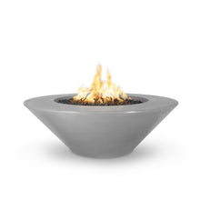 48" Round Cazo Fire Pit - GFRC Concrete - Ash - Match Lit - Natural Gas