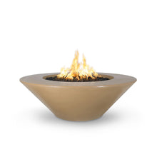 48" Round Cazo Fire Pit - GFRC Concrete - Ash - Match Lit - Natural Gas