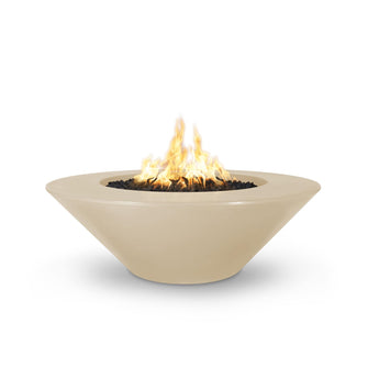 48" Round Cazo Fire Pit - GFRC Concrete - Ash - Match Lit - Natural Gas