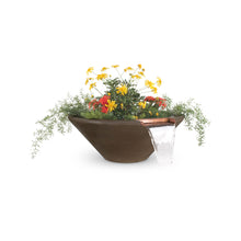 24" Round Cazo Planter & Water Bowl - GFRC Concrete - Ash -