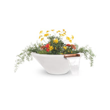 24" Round Cazo Planter & Water Bowl - GFRC Concrete - Ash -