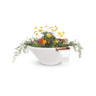24" Round Cazo Planter & Water Bowl - GFRC Concrete - Ash -