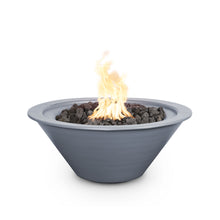 24" Round Cazo Fire Bowl - Powder Coated Metal - Black - Match Lit - Natural Gas