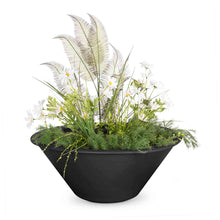 24" Round Cazo Planter Bowl - Powder Coated Metal - Black -