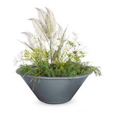 24" Round Cazo Planter Bowl - Powder Coated Metal - Black -