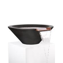24" Round Cazo Water Bowl - GFRC Concrete - Ash -