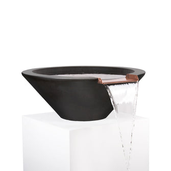 24" Round Cazo Water Bowl - GFRC Concrete - Ash -