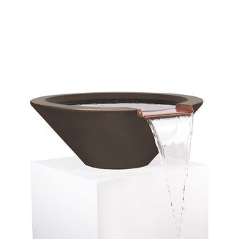 24" Round Cazo Water Bowl - GFRC Concrete - Ash -