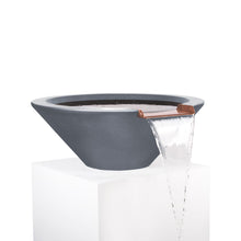 24" Round Cazo Water Bowl - GFRC Concrete - Ash -