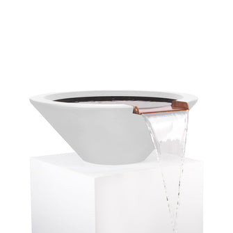 24" Round Cazo Water Bowl - GFRC Concrete - Ash -