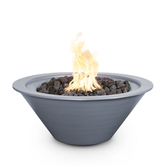 48" Round Cazo Fire Pit - Powder Coated Metal - Black - Match Lit - Natural Gas