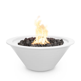 24" Round Cazo Fire Bowl - Powder Coated Metal - Black - Match Lit - Natural Gas
