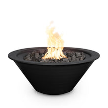 48" Round Cazo Fire Pit - Powder Coated Metal - Black - Match Lit - Natural Gas