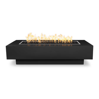 48" Rectangular Coronado Fire Pit - Powder Coated Metal - Black - Match Lit - Natural Gas
