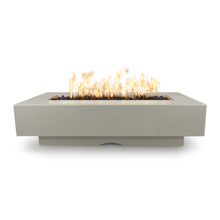 60" Rectangular Del Mar Fire Pit - GFRC Concrete - Ash - Match Lit - Natural Gas