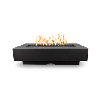 60" Rectangular Del Mar Fire Pit - GFRC Concrete - Ash - Match Lit - Natural Gas