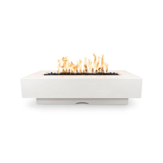 60" Rectangular Del Mar Fire Pit - GFRC Concrete - Ash - Match Lit - Natural Gas
