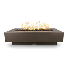 48" Rectangular Del Mar Fire Pit - GFRC Concrete - Ash - Match Lit - Natural Gas