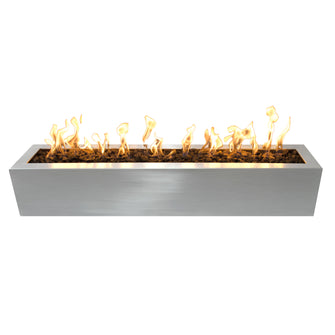 48" Rectangular Eaves Fire Pit - Copper - Match Lit - Natural Gas
