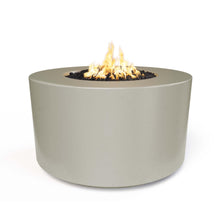 42" x 24" Round Florence Fire Pit - GFRC Concrete - Ash - Match Lit - Natural Gas
