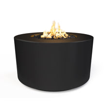 42" x 24" Round Florence Fire Pit - GFRC Concrete - Ash - Match Lit - Natural Gas