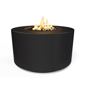 42" x 24" Round Florence Fire Pit - GFRC Concrete - Ash - Match Lit - Natural Gas