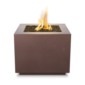 30" Square Forma Fire Pit - Powder Coated Metal - Black - Match Lit - Natural Gas