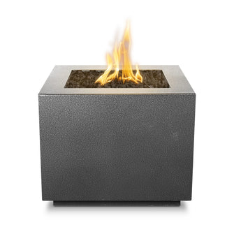 30" Square Forma Fire Pit - Powder Coated Metal - Black - Match Lit - Natural Gas