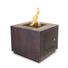 30" Square Forma Fire Pit - Copper - Match Lit - Natural Gas