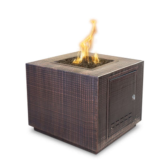 30" Square Forma Fire Pit - Copper - Match Lit - Natural Gas
