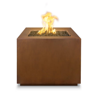 30" Square Forma Fire Pit - Copper - Match Lit - Natural Gas