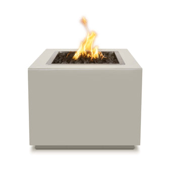 30" Square Forma Fire Pit - Powder Coated Metal - Black - Match Lit - Natural Gas