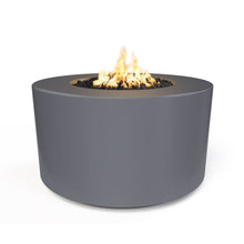 42" x 24" Round Florence Fire Pit - GFRC Concrete - Ash - Match Lit - Natural Gas