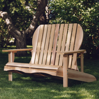 Cedar Loveseat - Handcrafted In Canada With Rot Resistant, Untreated, Western Red Cedar.