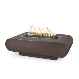 48" Rectangular La Jolla Fire Pit - Powder Coated Metal - Black - Match Lit - Natural Gas