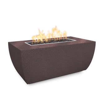 48" X 24" Rectangular Avalon Fire Pit - Powder Coated Metal - Black - Match Lit - Natural Gas