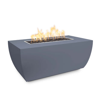 48" X 24" Rectangular Avalon Fire Pit - Powder Coated Metal - Black - Match Lit - Natural Gas