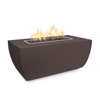 48" X 24" Rectangular Avalon Fire Pit - Powder Coated Metal - Black - Match Lit - Natural Gas