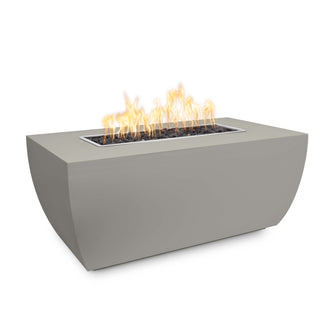48" X 24" Rectangular Avalon Fire Pit - Powder Coated Metal - Black - Match Lit - Natural Gas