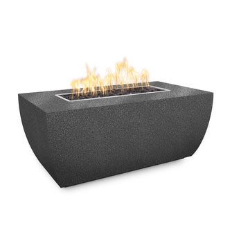 48" X 24" Rectangular Avalon Fire Pit - Powder Coated Metal - Black - Match Lit - Natural Gas
