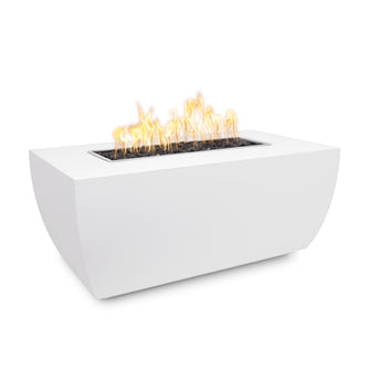 48" X 24" Rectangular Avalon Fire Pit - Powder Coated Metal - Black - Match Lit - Natural Gas