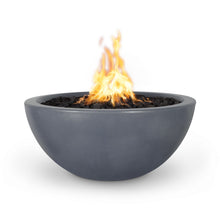 30" Round Luna Fire Pit - GFRC Concrete - Ash - Match Lit - Natural Gas