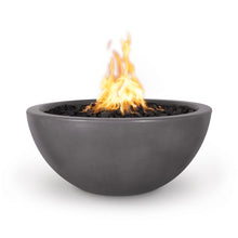 30" Round Luna Fire Pit - GFRC Concrete - Ash - Match Lit - Natural Gas