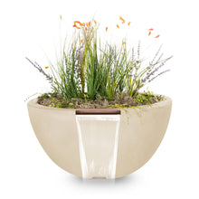 30" Round Luna Planter & Water Bowl - GFRC Concrete - Ash -