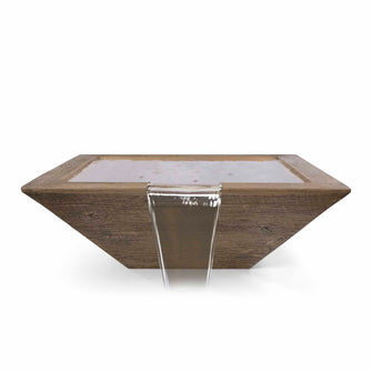 24" Maya Wood Grain Water Bowl